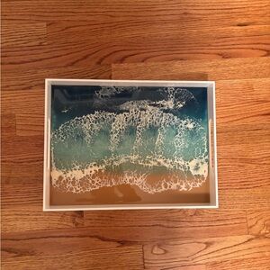 Ocean Wave Art Acrylic Tray